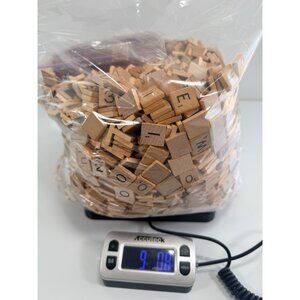 Bag Wooden Scrabble Tiles Burgundy Game Pieces 9 Lbs Crafts Replacement Pieces